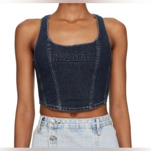 Ksubi bustier denim tank top
